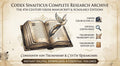 Codex Sinaiticus Complete Research Archive: 4th Century - historical original Ebooks