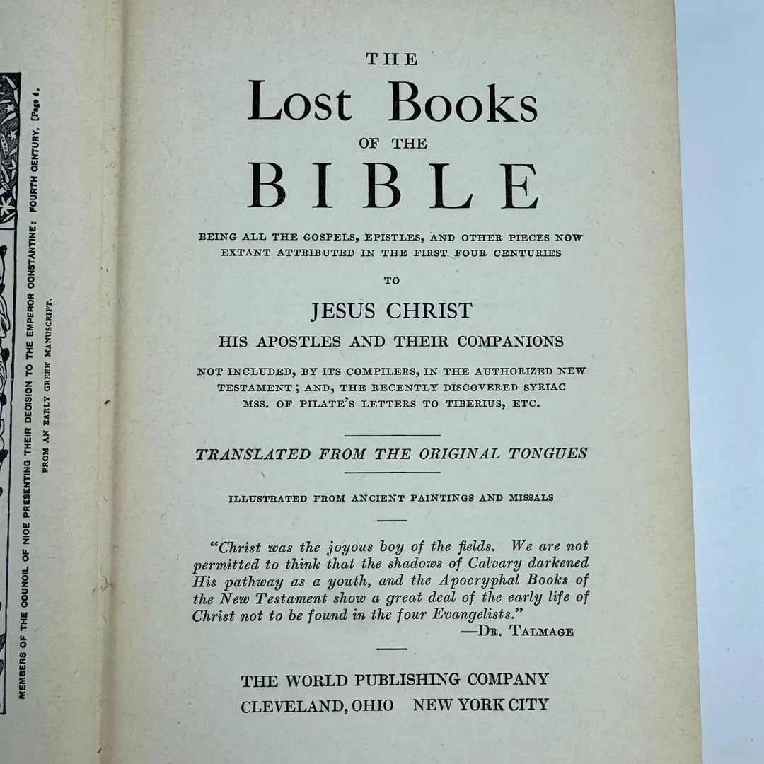 The Lost Books of the Bible 1926 cover